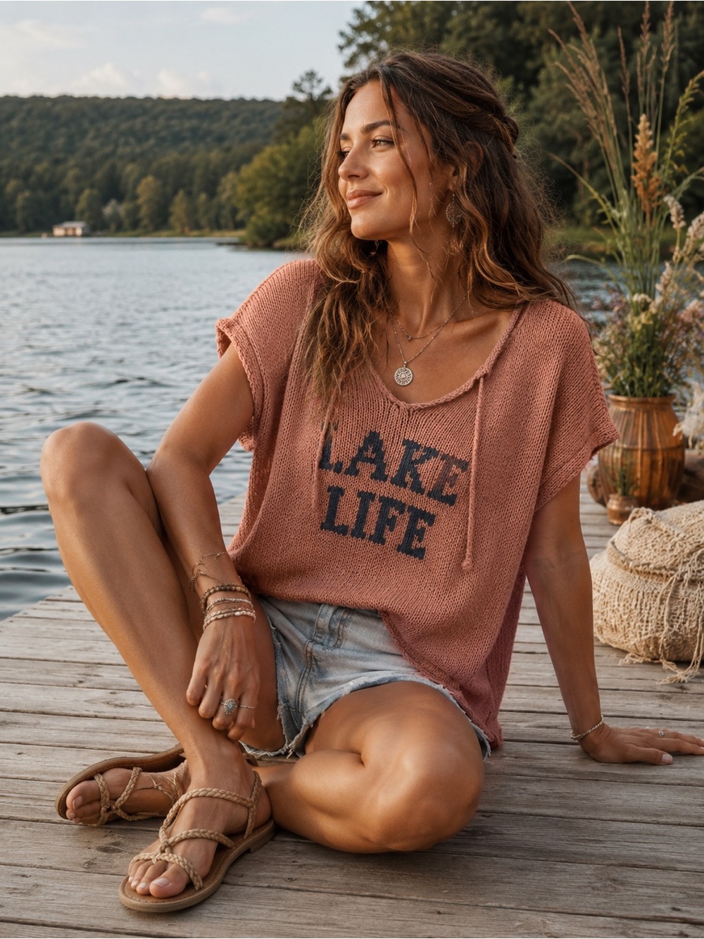 Anthropologie wooden ships knit tunic top